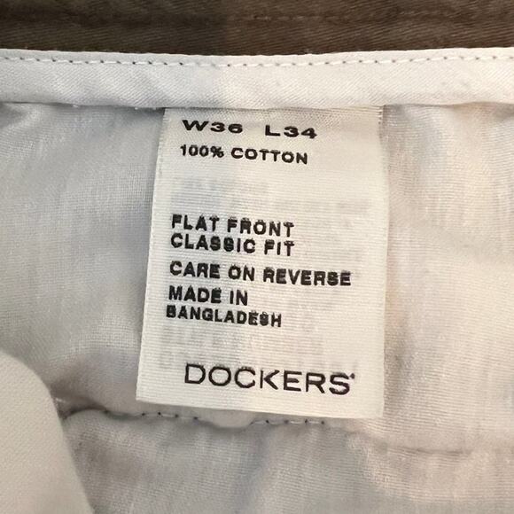Dockers Flat Front Pants Green Size 36x34 - Picture 3 of 4